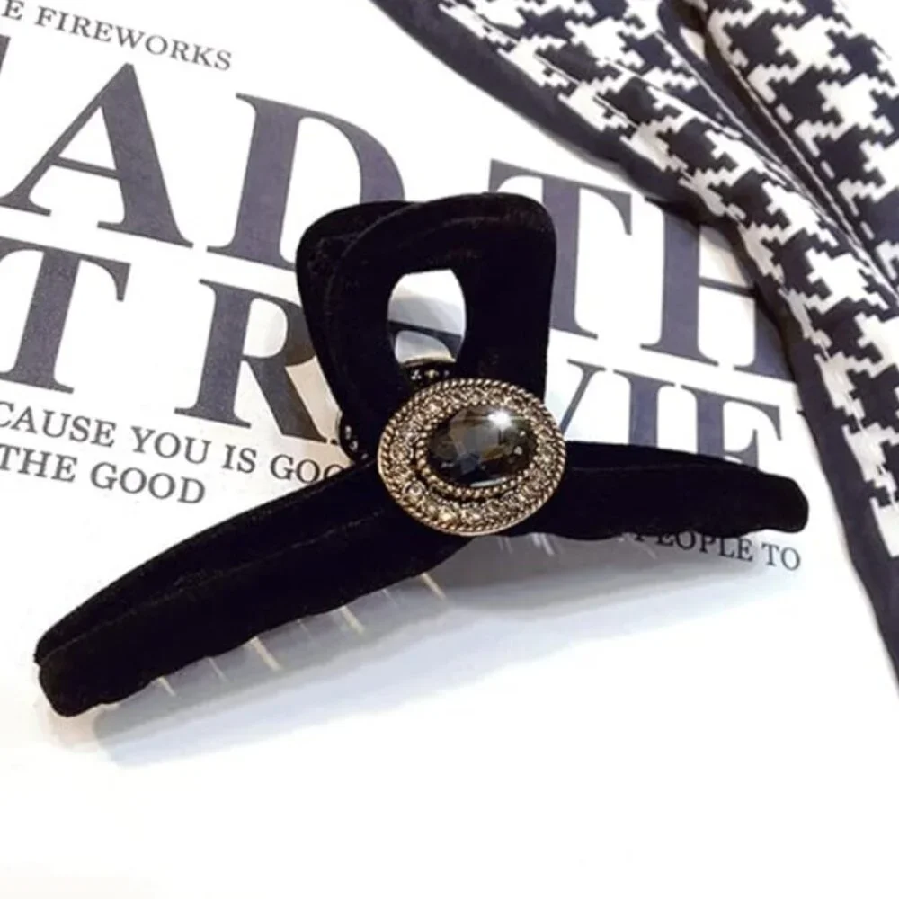 Set of 2 Velvet Elegant Hair Claw Clip Hair Accessories